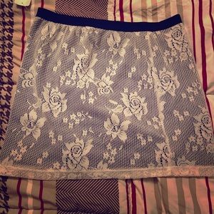Black skirt w/lace layover F21 juniors large